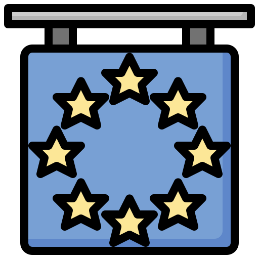 European union Surang Lineal Color icon