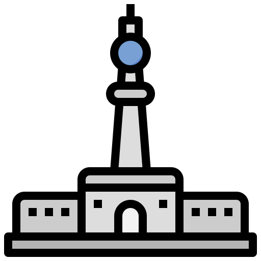 fernsehturm berlin Surang Lineal Color ikona