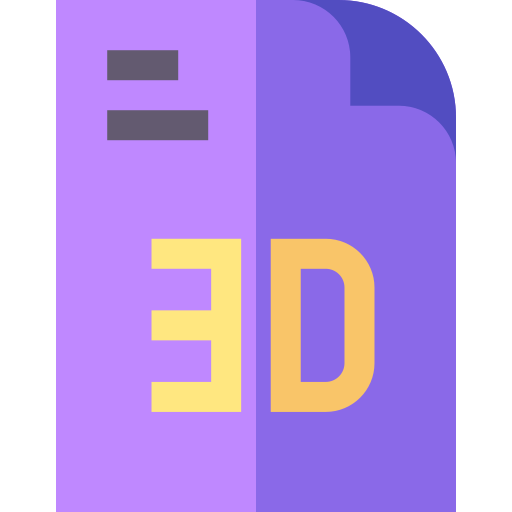 3d Basic Straight Flat icon