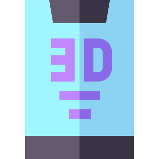 3d Basic Straight Flat ikona