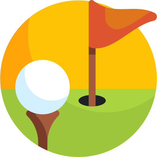 le golf Detailed Flat Circular Flat Icône