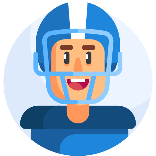 American football player Detailed Flat Circular Flat icon