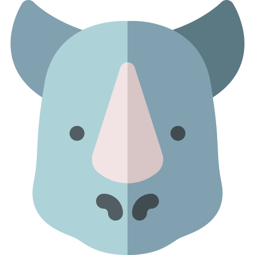 neushoorn Basic Rounded Flat icoon