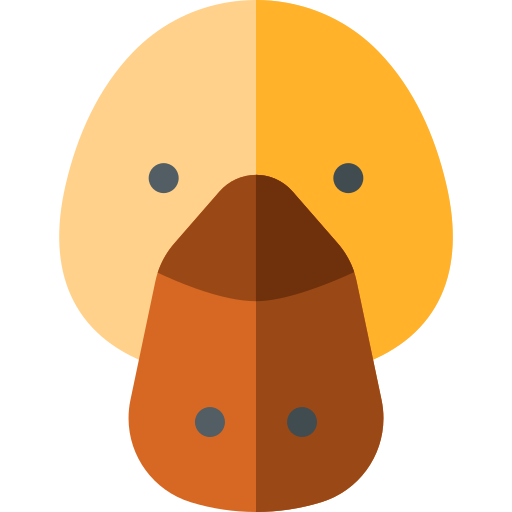 vogelbekdier Basic Rounded Flat icoon