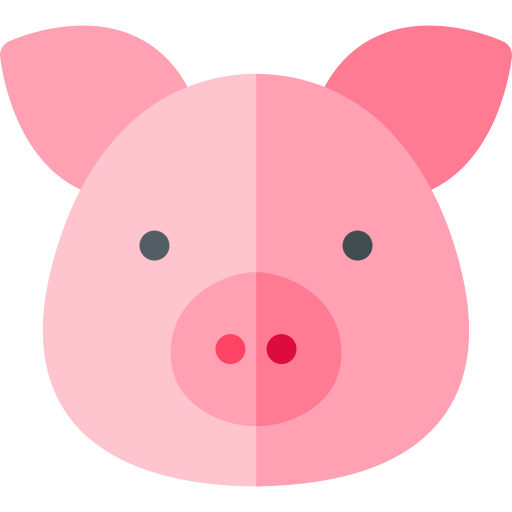 Pig Basic Rounded Flat icon