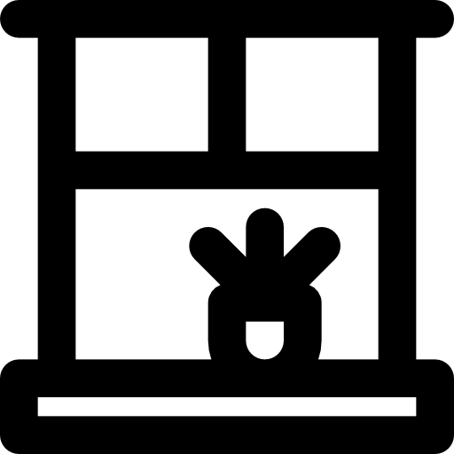 ventana Basic Black Outline icono