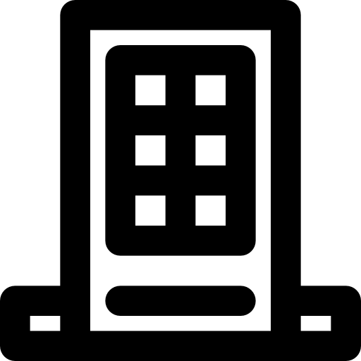 deur Basic Black Outline icoon