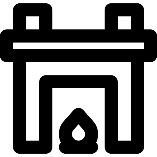 Fireplace Basic Black Outline icon