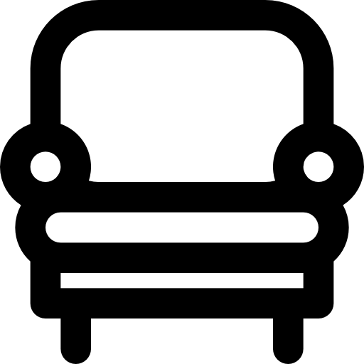 couch Basic Black Outline icon