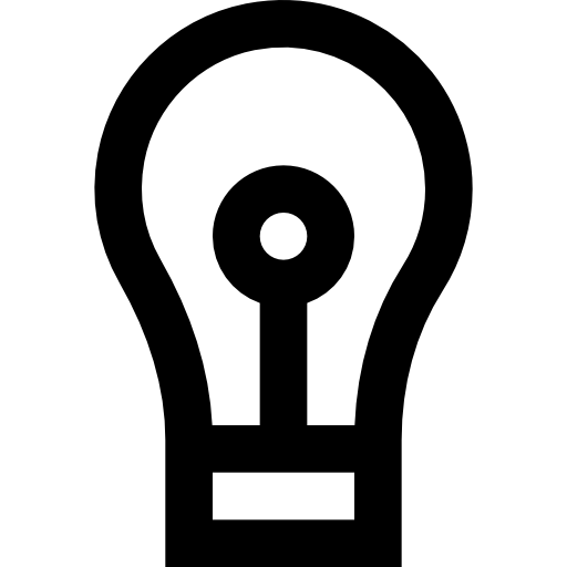 lampadina Basic Black Outline icona