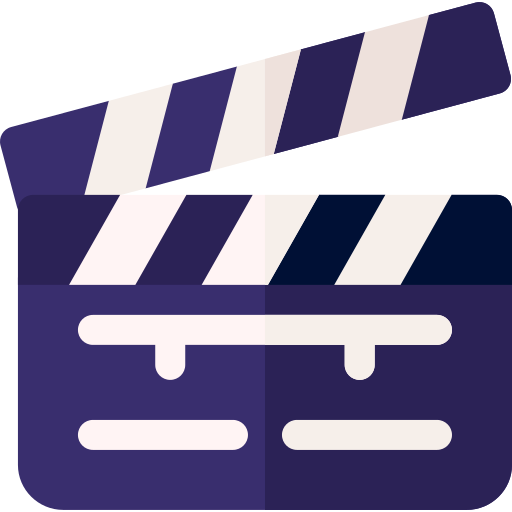 Clapperboard Basic Rounded Flat icon