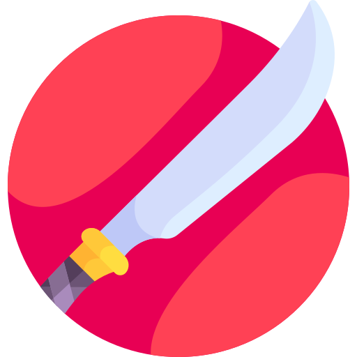 machete Detailed Flat Circular Flat icono