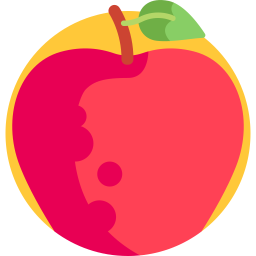 jabłko Detailed Flat Circular Flat ikona