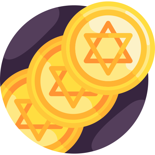 czekoladowe monety Detailed Flat Circular Flat ikona