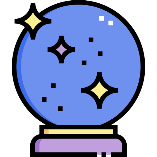 palla di cristallo Detailed Straight Lineal color icona