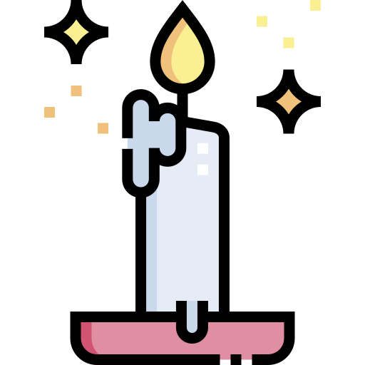 Candles Detailed Straight Lineal color icon