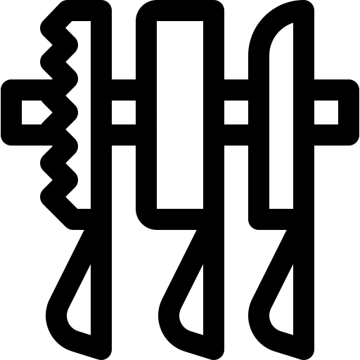 messenblok Basic Rounded Lineal icoon