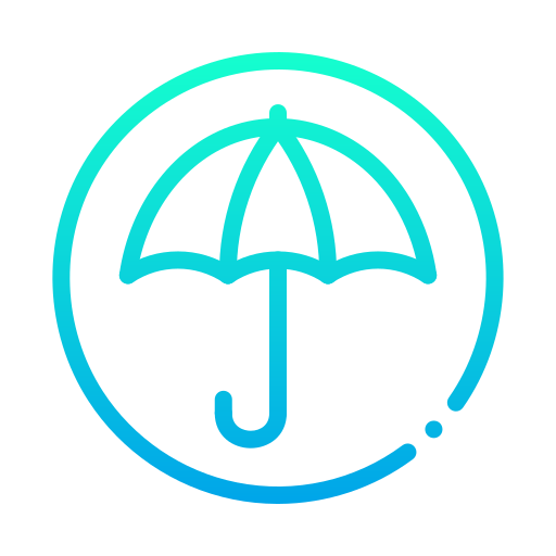 paraguas abierto Generic Gradient icono