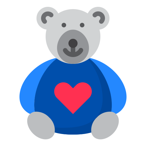 oso de juguete srip Flat icono