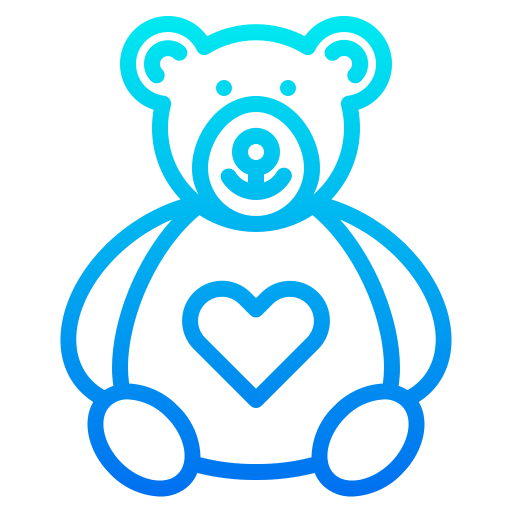 Bear toy srip Gradient icon