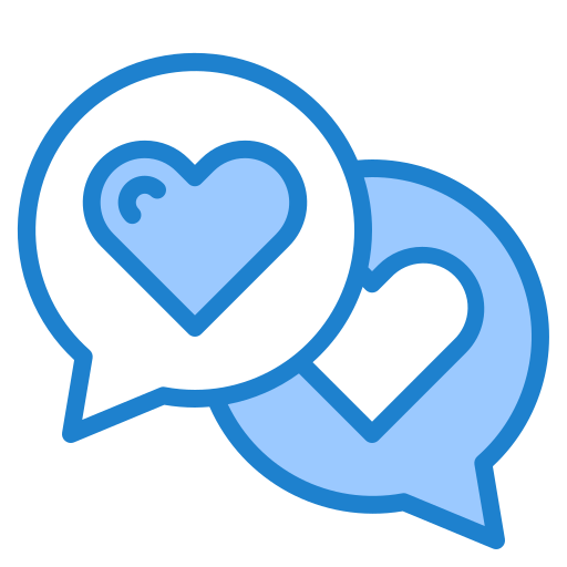 愛のメッセージ srip Blue icon