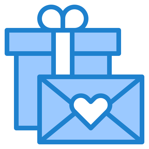 caja de regalo srip Blue icono