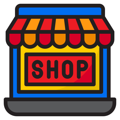 Online shop srip Lineal Color icon