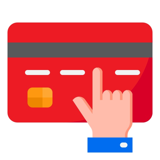 Credit card srip Flat icon