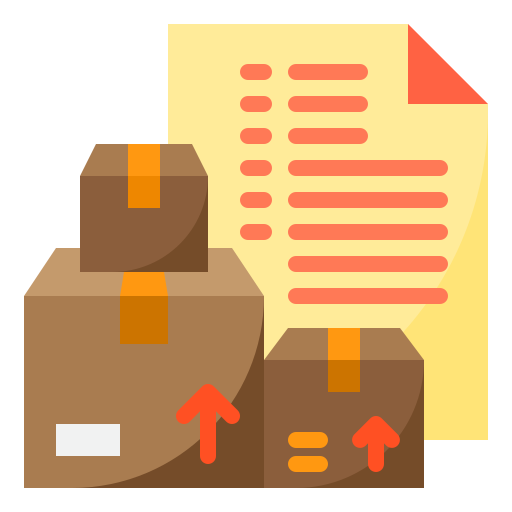 Delivery box srip Flat icon