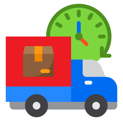 Delivery truck srip Flat icon