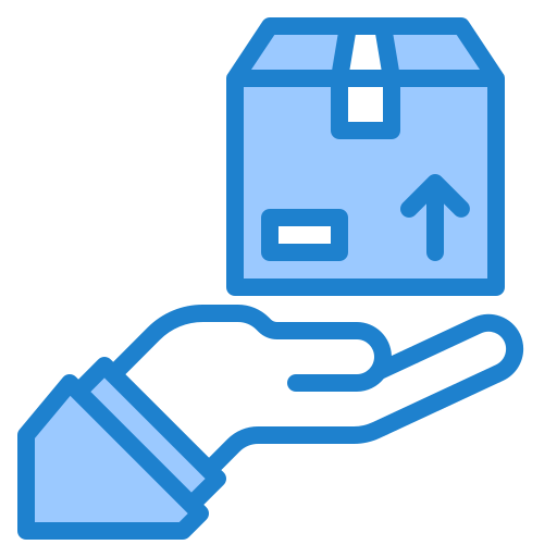 caja de entrega srip Blue icono