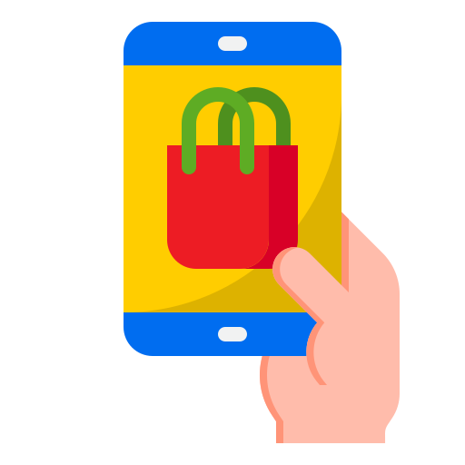 온라인 쇼핑 srip Flat icon