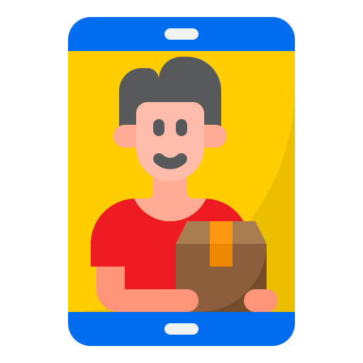 Delivery man srip Flat icon