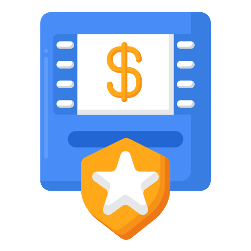 Банкомат Flaticons Flat иконка