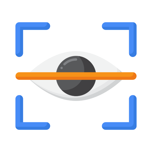 escáner de ojos Flaticons Flat icono