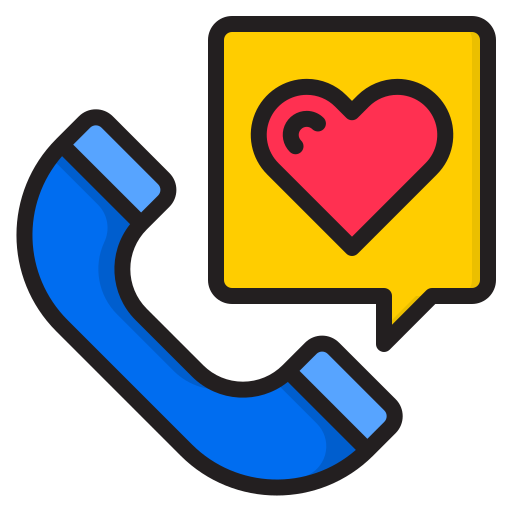 telefoongesprek srip Lineal Color icoon
