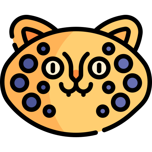 Леопард Kawaii Lineal color иконка