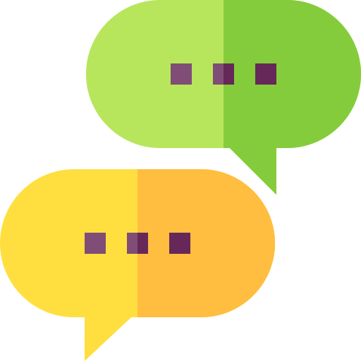 comunicación Basic Straight Flat icono