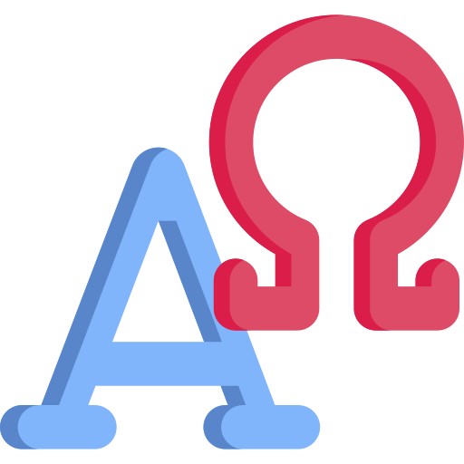 Alpha and omega Special Flat icon