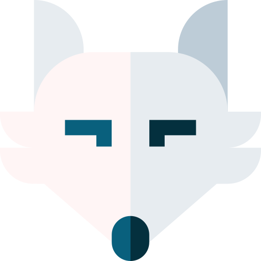 Arctic fox Basic Straight Flat icon