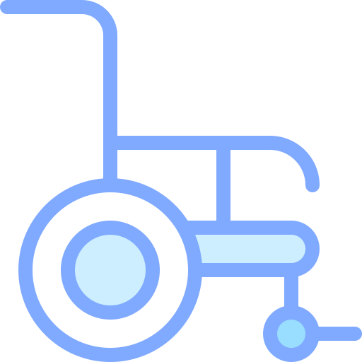 Инвалидная коляска Detailed color Lineal color иконка