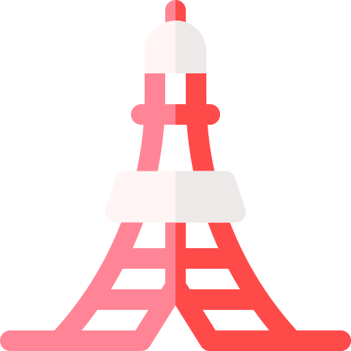 torre de tokio Basic Rounded Flat icono