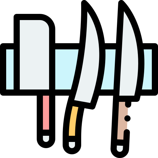 nóż Detailed Rounded Lineal color ikona