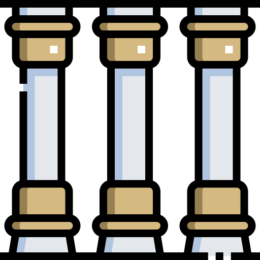 säule Detailed Straight Lineal color icon