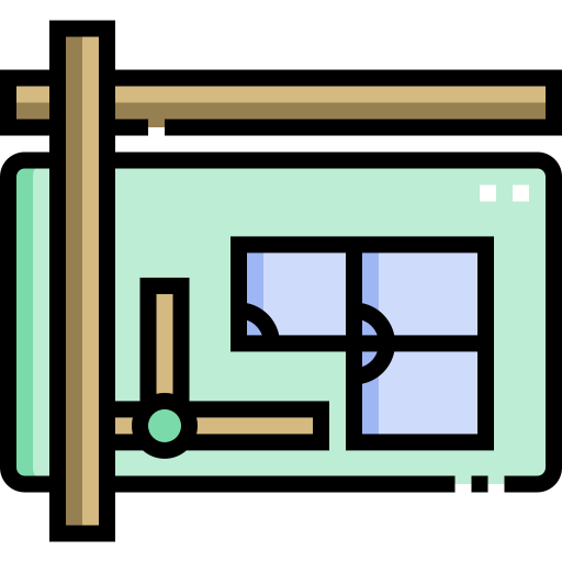 tavolo da disegno Detailed Straight Lineal color icona