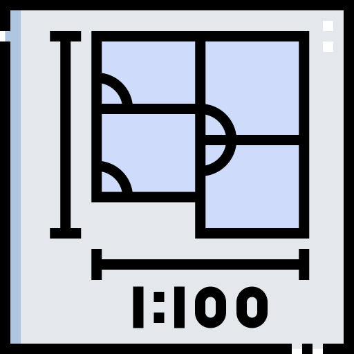 blueprint Detailed Straight Lineal color Ícone