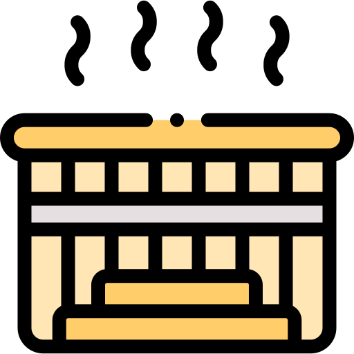Sauna Detailed Rounded Lineal color icon