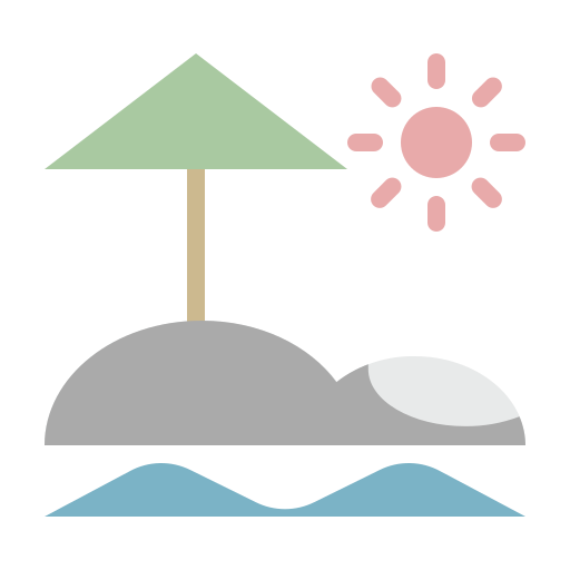 Пляж Generic Flat иконка