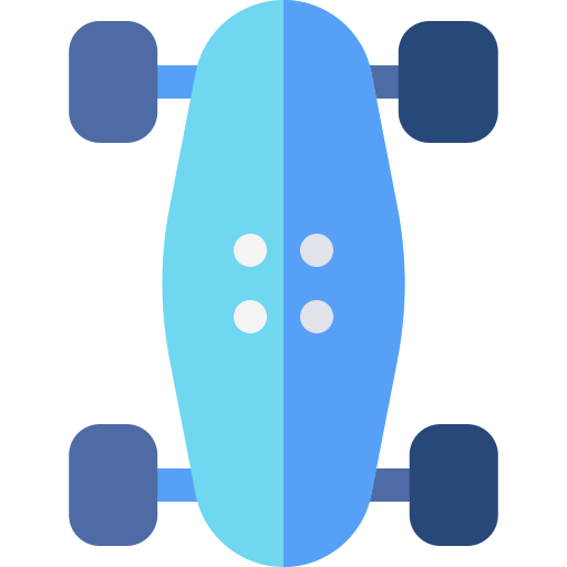 스케이트 보드 Basic Rounded Flat icon