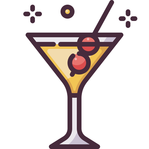 cocktail Generic Outline Color icona